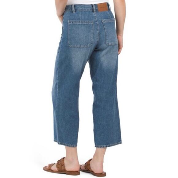 Lucky Brand Size 10 30 High Rise Wide Leg Crop Jeans Cropped - Picture 4 of 9